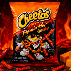 Cheetos Flamin’ Hot Crunchy Cheese Flavored Snacks
